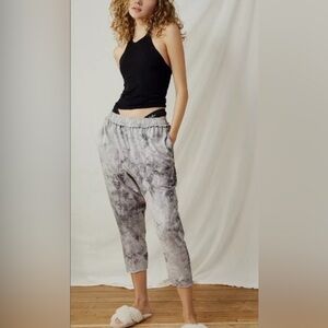 Intimately Free People Tie Dye Catching Feels Joggers in Gray Tie Dye Size Small